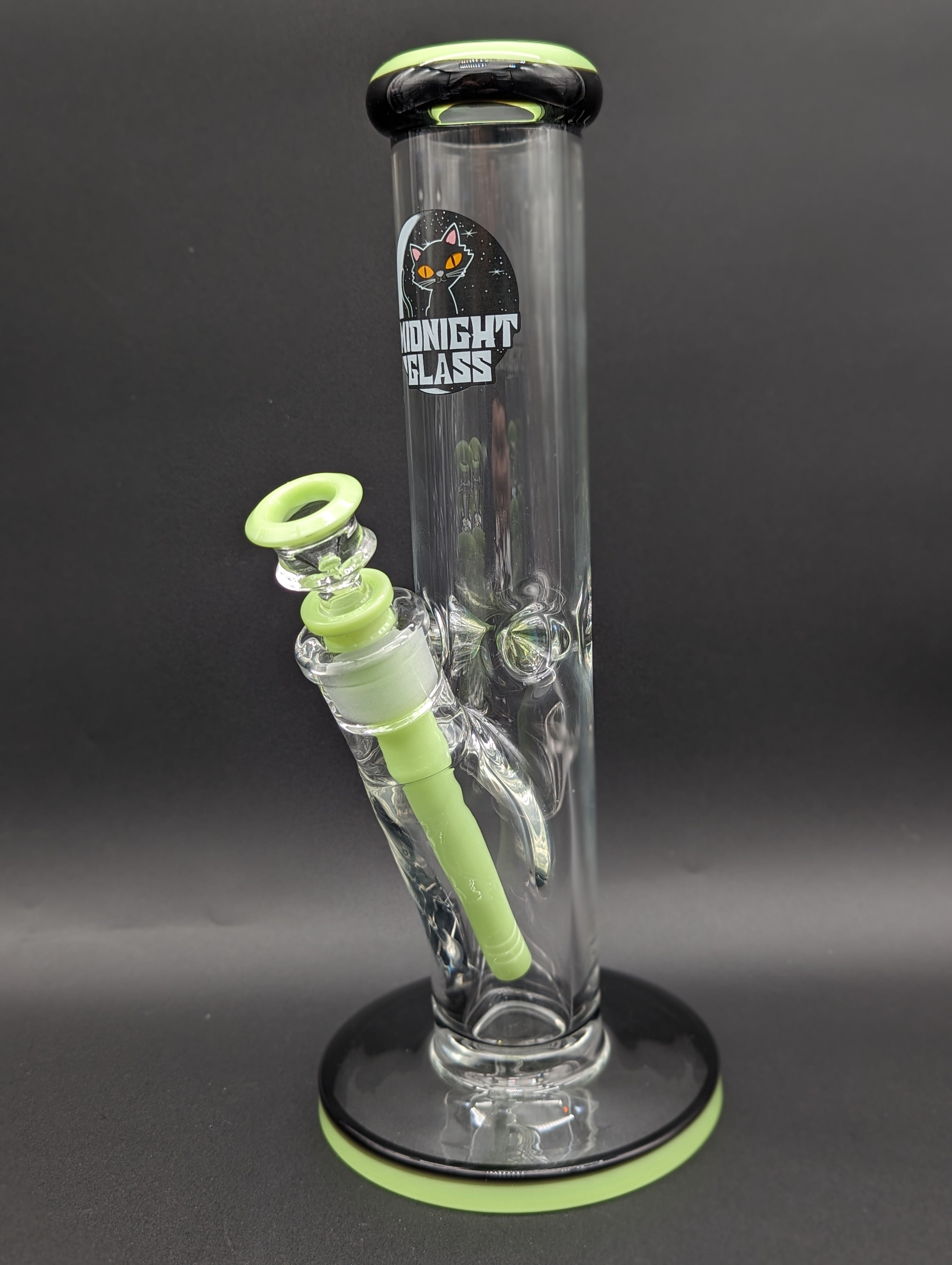 Midnight Glass 12" 9mm Straight Tube Bong-Avernic Smoke Shop