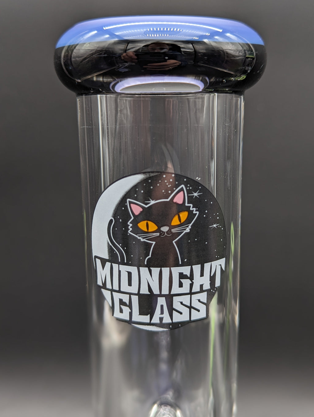 Midnight Glass 12" 9mm Straight Tube Bong-Avernic Smoke Shop