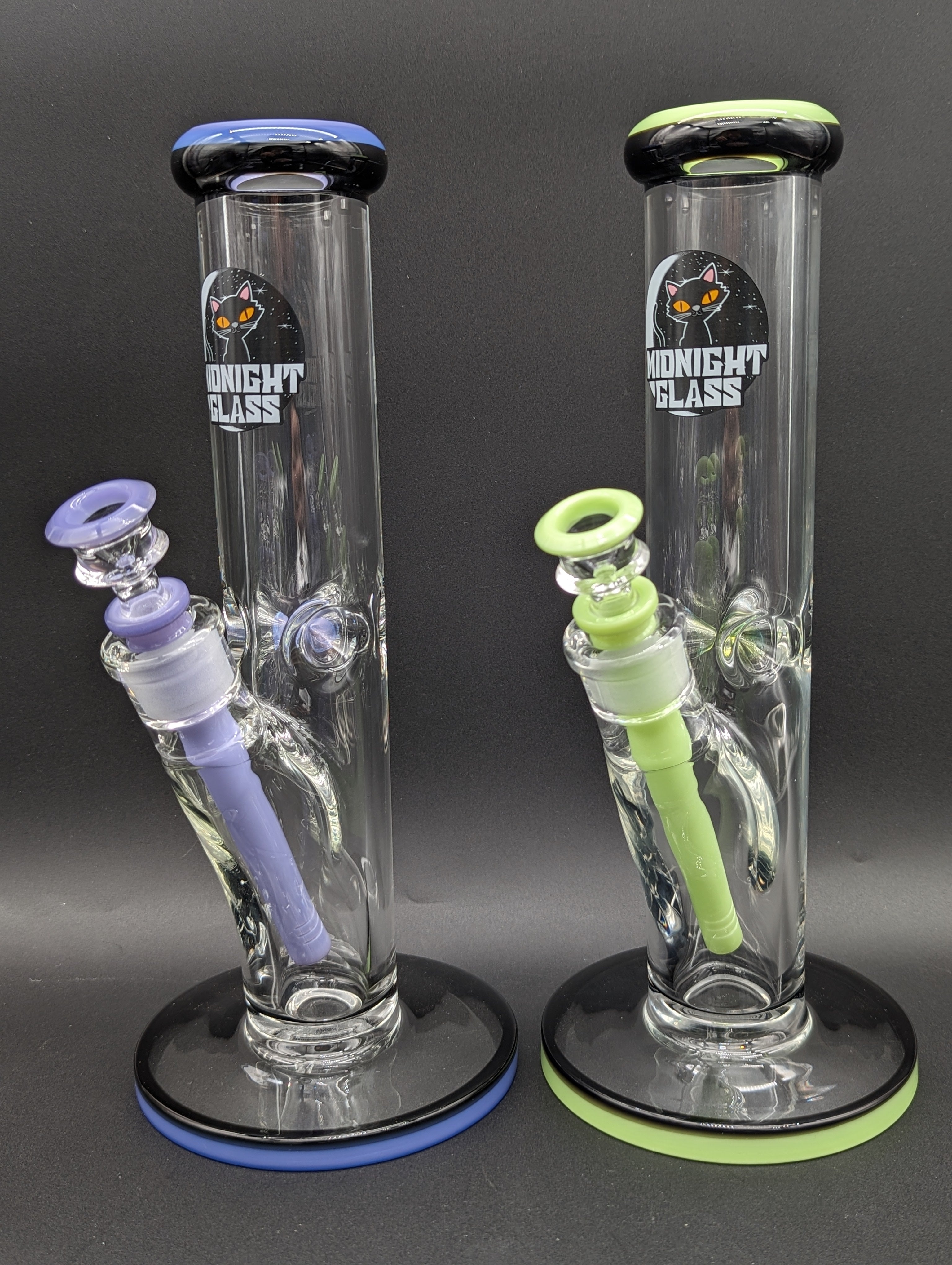 Midnight Glass 12" 9mm Straight Tube Bong-Avernic Smoke Shop