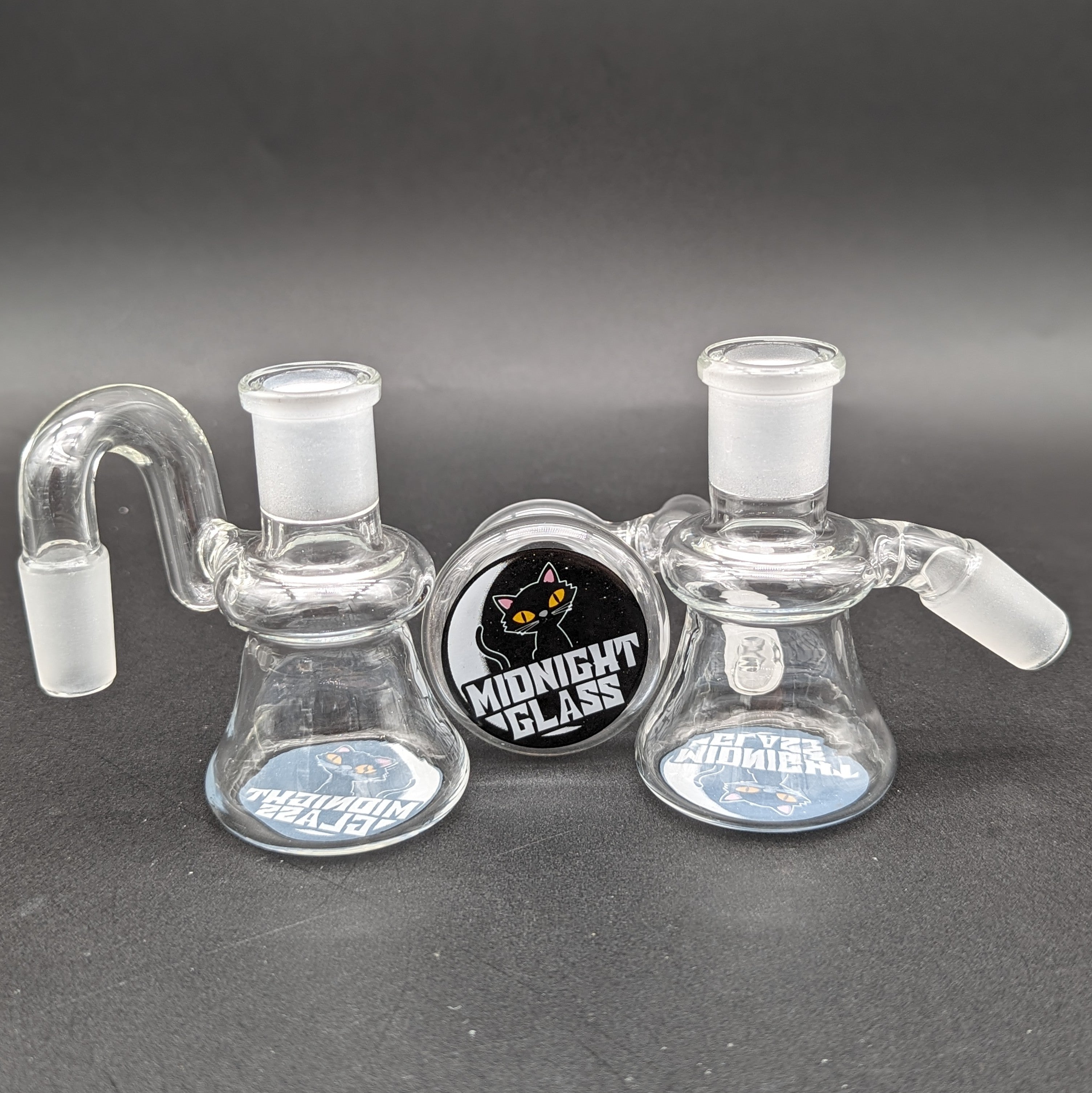 Midnight Glass Clear Dry Ash Catcher 14mm-Avernic Smoke Shop
