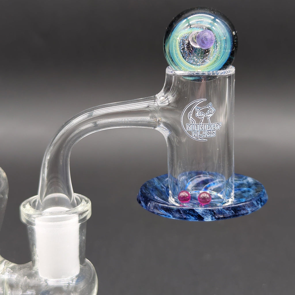 Midnight Quartz Blender Banger Set w/ Marble 14mm-Avernic Smoke Shop
