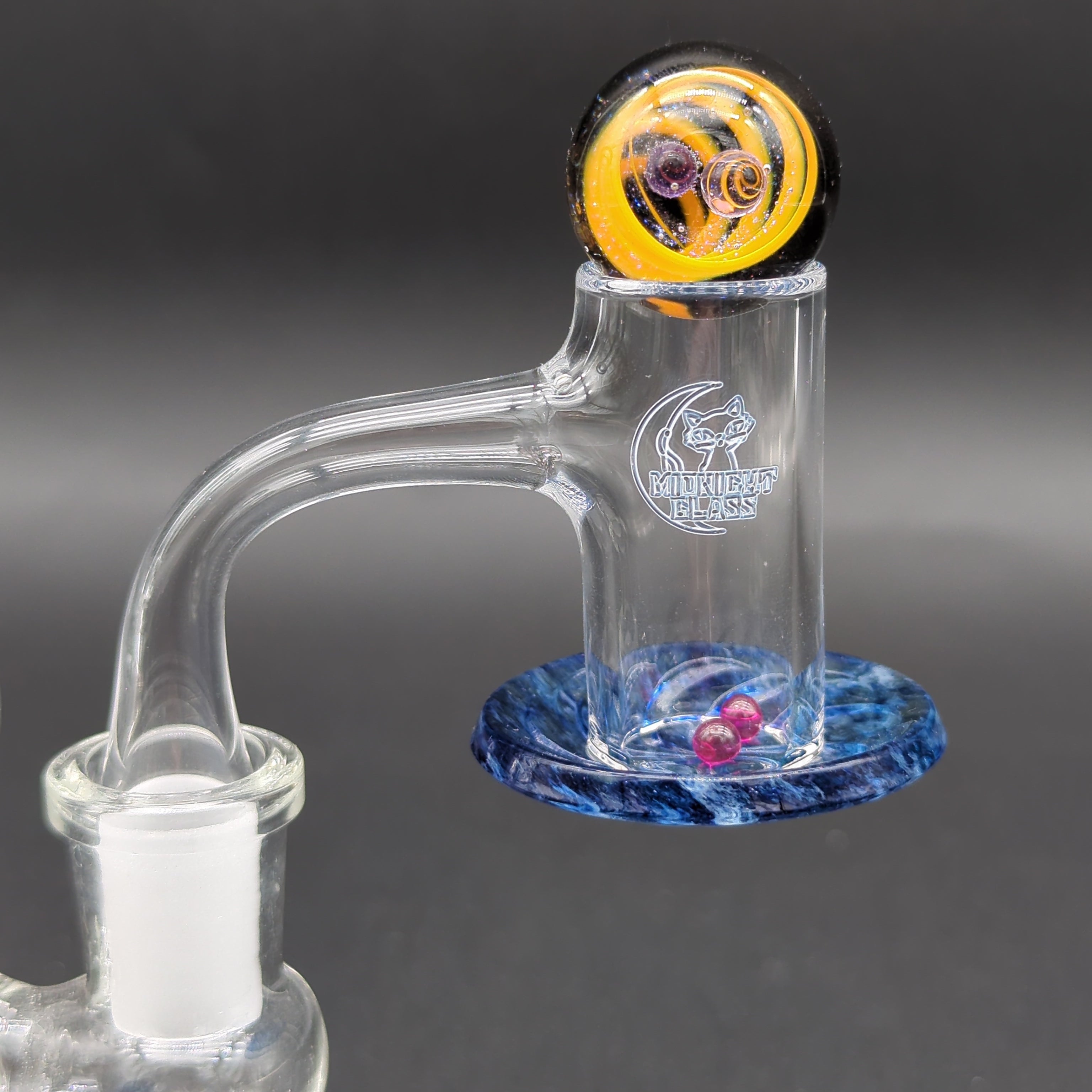 Midnight Quartz Blender Banger Set w/ Marble 14mm-Avernic Smoke Shop