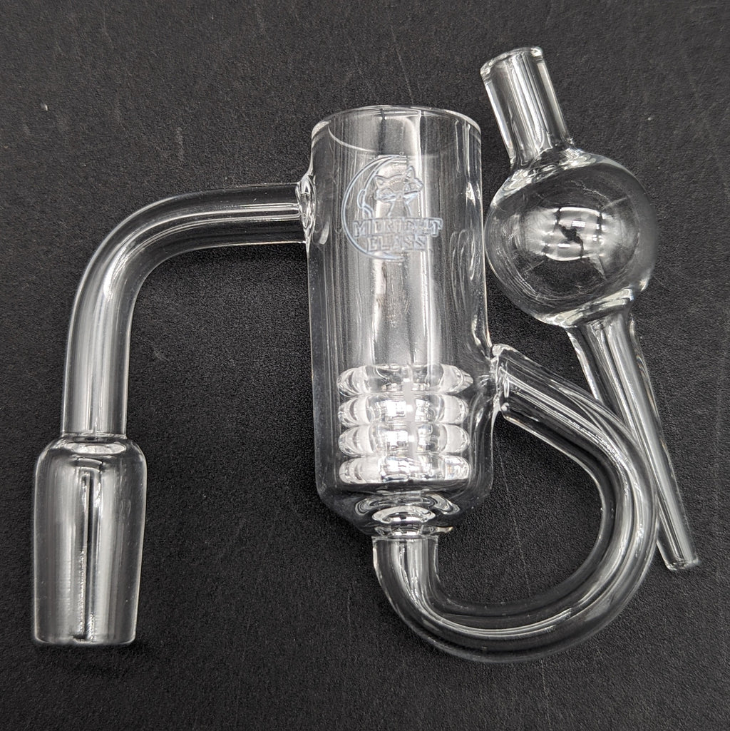 Midnight Quartz Diamond Knot Loop Banger-Avernic Smoke Shop